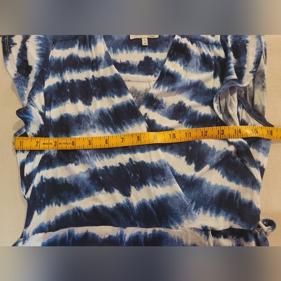 Monteau Los Angeles Tie Dye Midi Dress Sz M Wrap Tie High Low Bohemian Summer - Picture 5 of 6